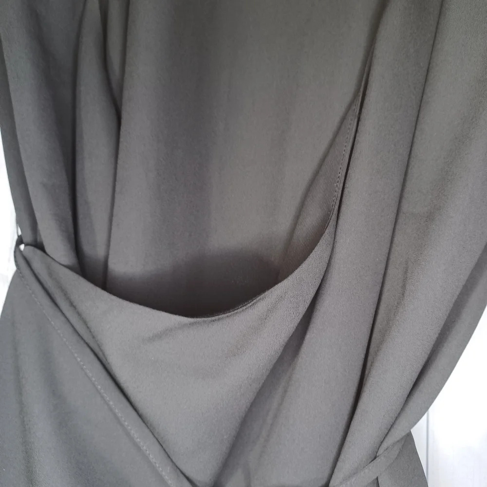 Forever 21 sheer wrap style long sleeve minimalist classic shirt size S - Picture 5 of 8